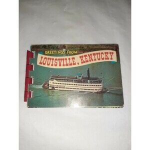 Vtg "Greetings From Louisville Kentucky" Mini Photo Card Flip Book